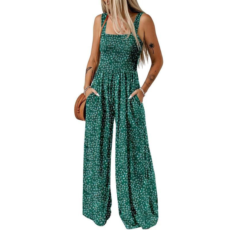 👗 60% RABATT! 🌸 Damen Ärmelloser Jumpsuit – Weitbein, Elastischer Bund & Praktische Taschen, Perfekt für Sommer & Freizeit 💃