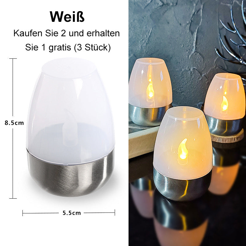 🕯️🌞 Solar-Kerzenlicht – wetterfest, stimmungsvoll für Garten & Terrasse. ✨💡 2+1 GRATIS!