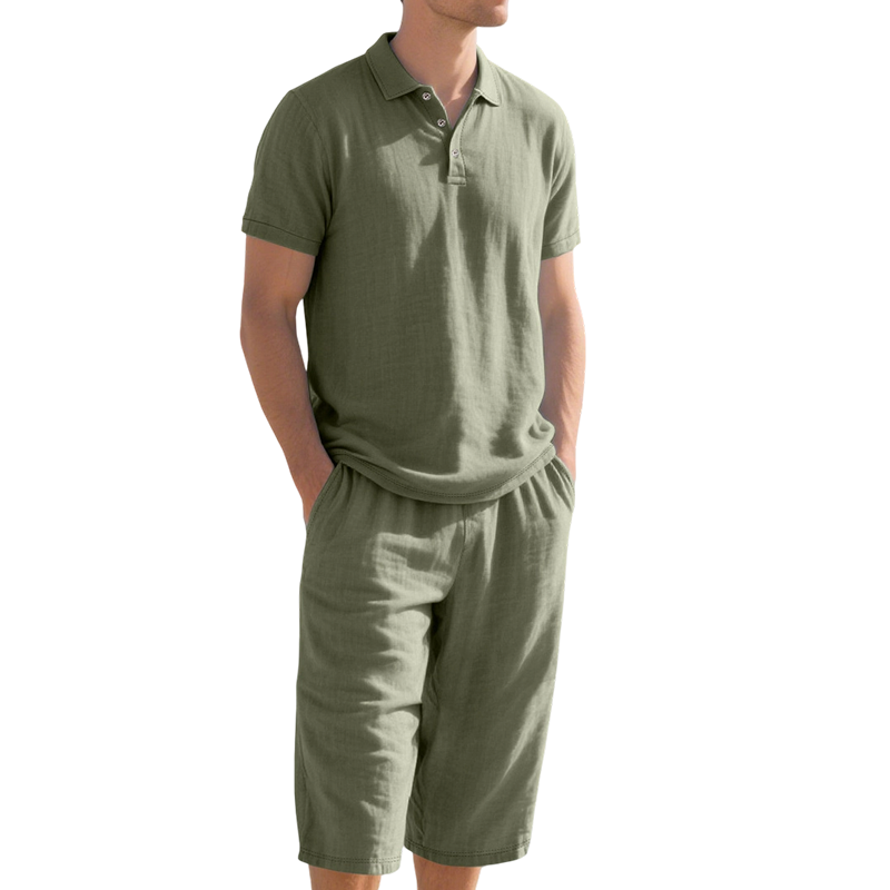 🔥👔 50% RABATT! Herren Leinen-Set – Hemd + Hose, luftig, bequem, vielseitig – ideal für Sommer, Büro & Freizeit. 🌿💨