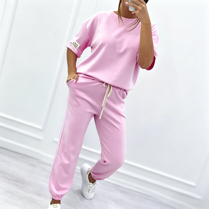 đ„NEUER HEISSER SALEđ„LĂ€ssiges Set aus kurzĂ€rmeligem Oberteil und Hose fĂŒr Damen