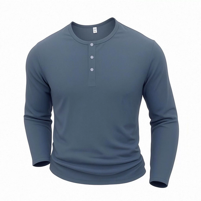 💎👕 Neuheiten – Klassisches Henley-Hemd – bequem und vielseitig