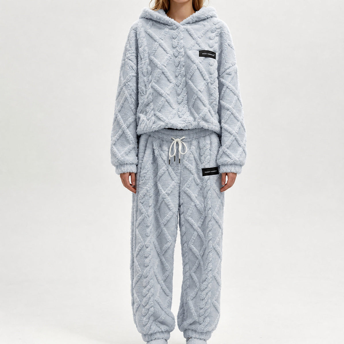🍂🎁Neu für Herbst & Winter – 50% Rabatt für kurze Zeit!👚👖Thermo-Fleece-Pyjama-Set, warme Hauskleidung, 2-teilig, auch draußen tragbar