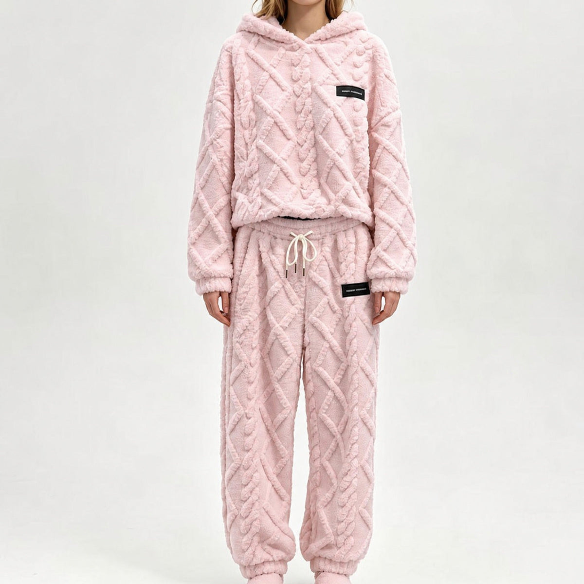 🍂🎁Neu für Herbst & Winter – 50% Rabatt für kurze Zeit!👚👖Thermo-Fleece-Pyjama-Set, warme Hauskleidung, 2-teilig, auch draußen tragbar