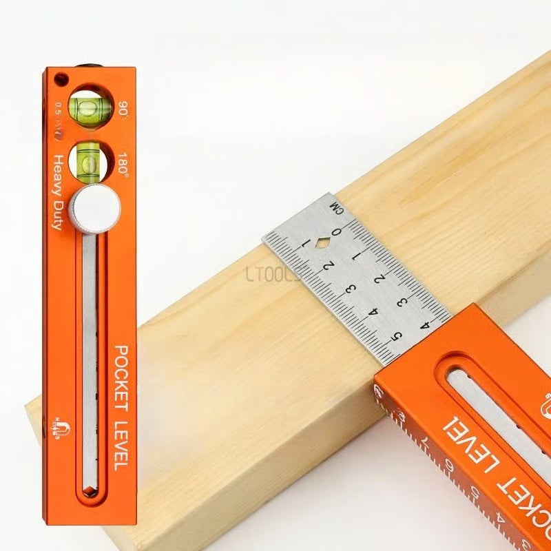 📏 50% RABATT! 🔧 Multifunktionales Markier-Lineal mit Wasserwaage – Präzises Anzeichnen, integrierte Libelle & ideal für Holzarbeiten, Fliesenlegen und DIY-Projekte 🛠️
