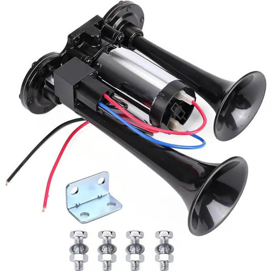 🚨🔥 150 dB Zug-Hupe für SUV & LKW: 12V/24V Universal, militärisch wasserdicht – Sicherheit trifft Autorität! 🚗💨 Einfacher Anschluss, unüberhörbar im Notfall.