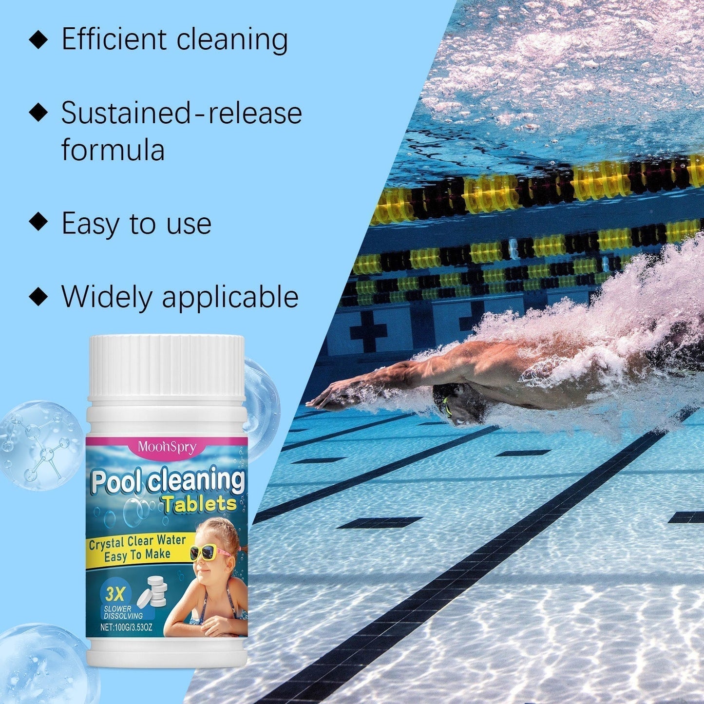 💧Pool-Reinigungstabletten für kristallklares Wasser