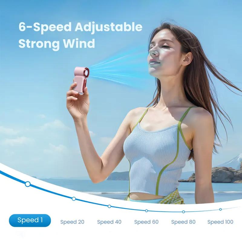 🌀Nur 13.8€ diesen Sommer!!!💨Mini-Handventilator mit LED-Anzeige –👍5-stufiger Turbo-Ventilator im Taschenformat.✨Über USB aufladbar, schnelle Kühlung für Reisen und beim Schminken. Das perfekte Geschenk.  Tragbare Kühlung