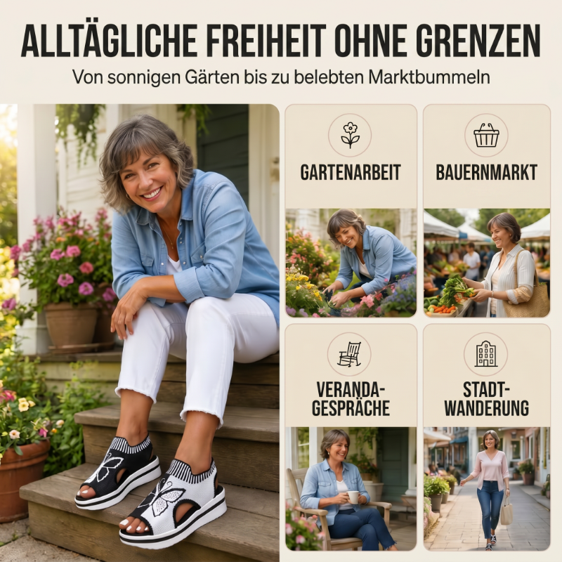 👡 Damen Casual Peep-Toe Platform Sandalen – bequemer Plateauabsatz, luftiges Design & perfekt für Strand, Urlaub & Alltag