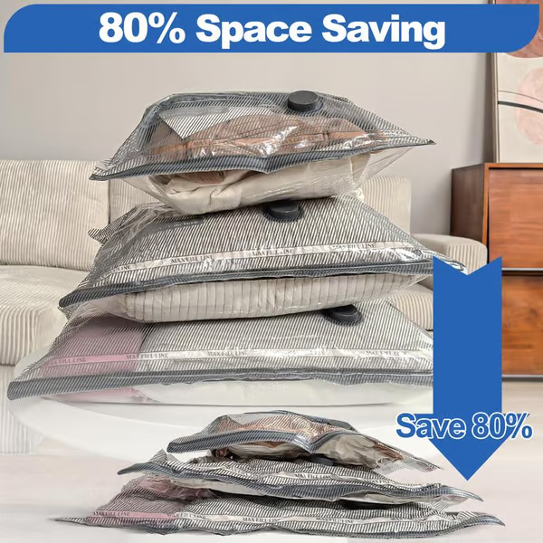 🎒 50% RABATT! ⏳ 6er-Pack elektrische USB-Vakuum-Kompressionsbeutel – Platzsparend, kabellos & perfekt für Reisen und Aufbewahrung 🔋