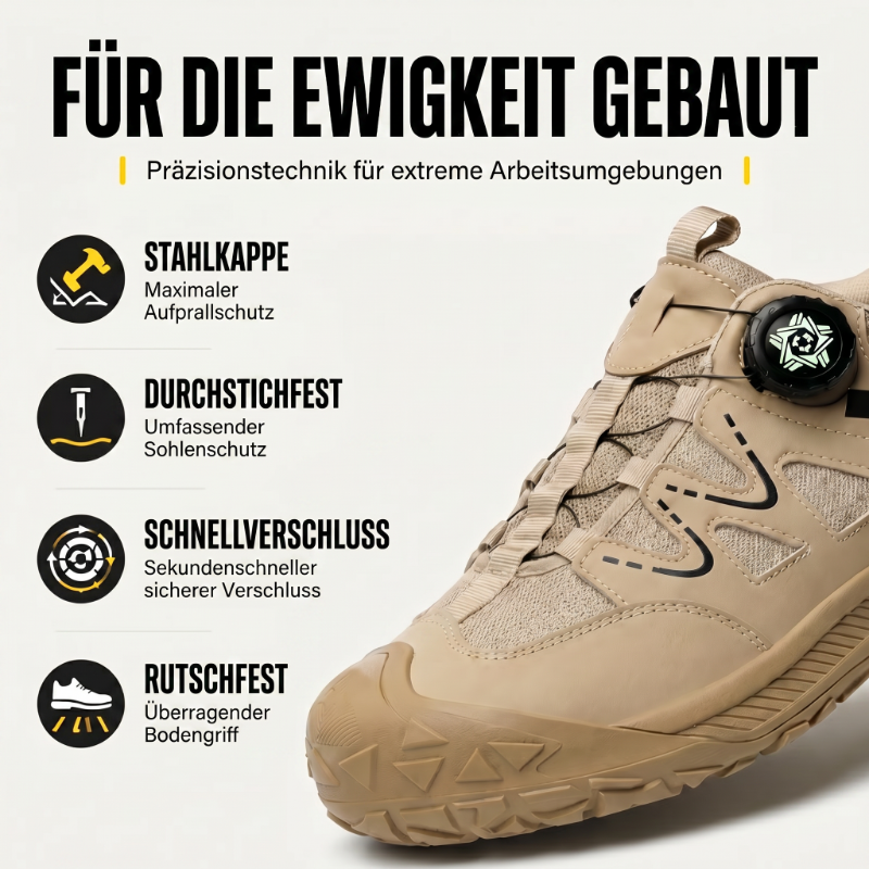 🔥Solange der Vorrat reicht 50 % Rabatt!🎉Sicherheitsschuhe für Herren mit Stahlkappe und Drehschnürsystem