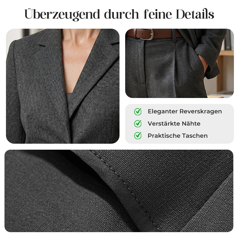 👔 🔥 Ausverkaufter Hit zurück! Damen Business-Freizeit-Set – 3 Minuten zum Look, der den ganzen Tag sitzt 💼👖