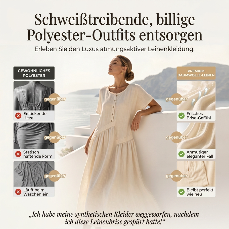 💎 Der Sommerhit 2026 – der Wahnsinn! 👗Maxikleid für Damen mit Knopfleiste und kurzen Ärmeln