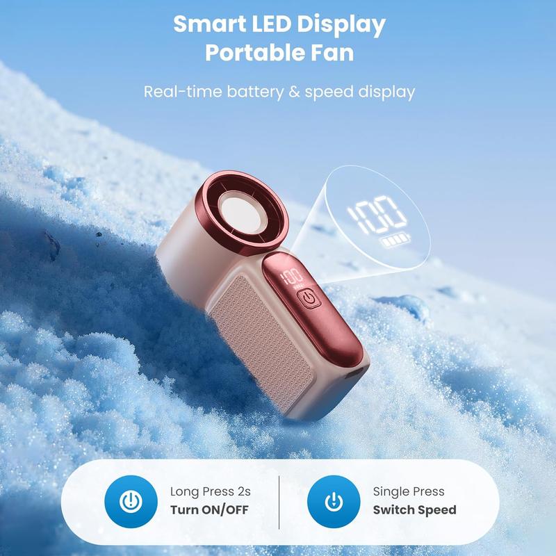 🌀Nur 13.8€ diesen Sommer!!!💨Mini-Handventilator mit LED-Anzeige –👍5-stufiger Turbo-Ventilator im Taschenformat.✨Über USB aufladbar, schnelle Kühlung für Reisen und beim Schminken. Das perfekte Geschenk.  Tragbare Kühlung