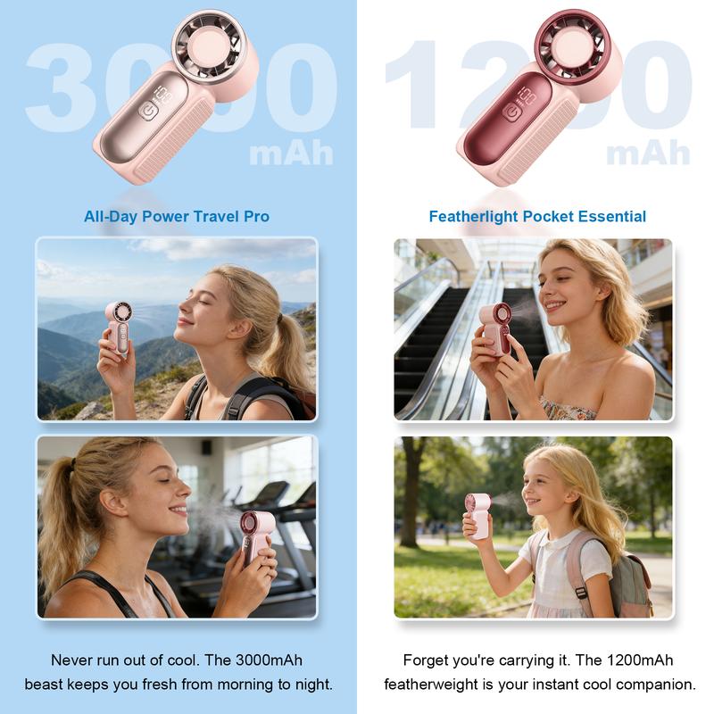 🌀Nur 13.8€ diesen Sommer!!!💨Mini-Handventilator mit LED-Anzeige –👍5-stufiger Turbo-Ventilator im Taschenformat.✨Über USB aufladbar, schnelle Kühlung für Reisen und beim Schminken. Das perfekte Geschenk.  Tragbare Kühlung