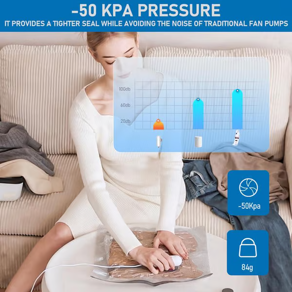 🎒 50% RABATT! ⏳ 6er-Pack elektrische USB-Vakuum-Kompressionsbeutel – Platzsparend, kabellos & perfekt für Reisen und Aufbewahrung 🔋