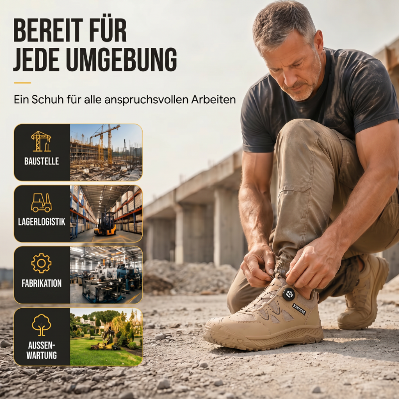 🔥Solange der Vorrat reicht 50 % Rabatt!🎉Sicherheitsschuhe für Herren mit Stahlkappe und Drehschnürsystem