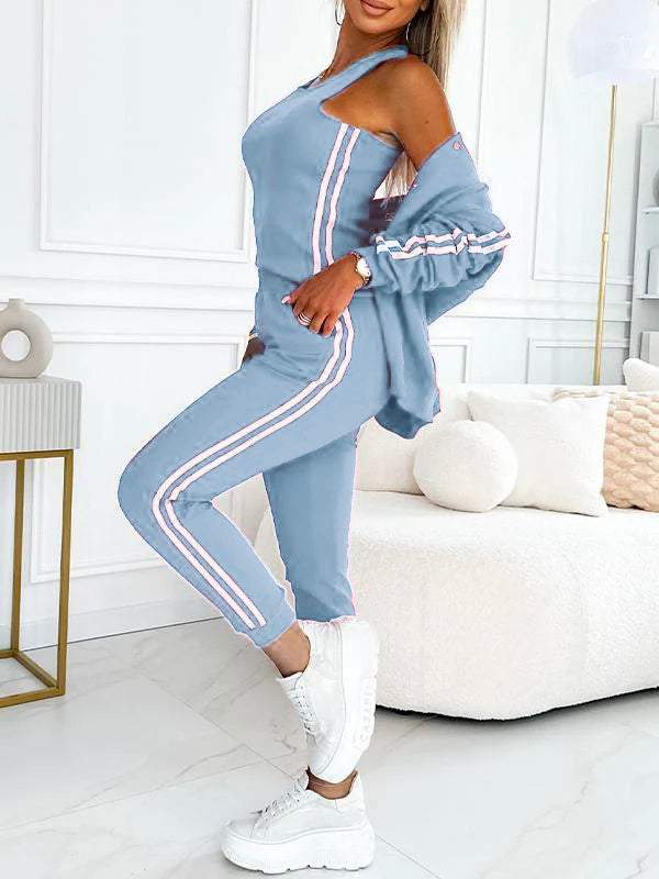 Dreiteiliges Damen-Set – Jacke und Baseballhose, Bequem und Sportlich