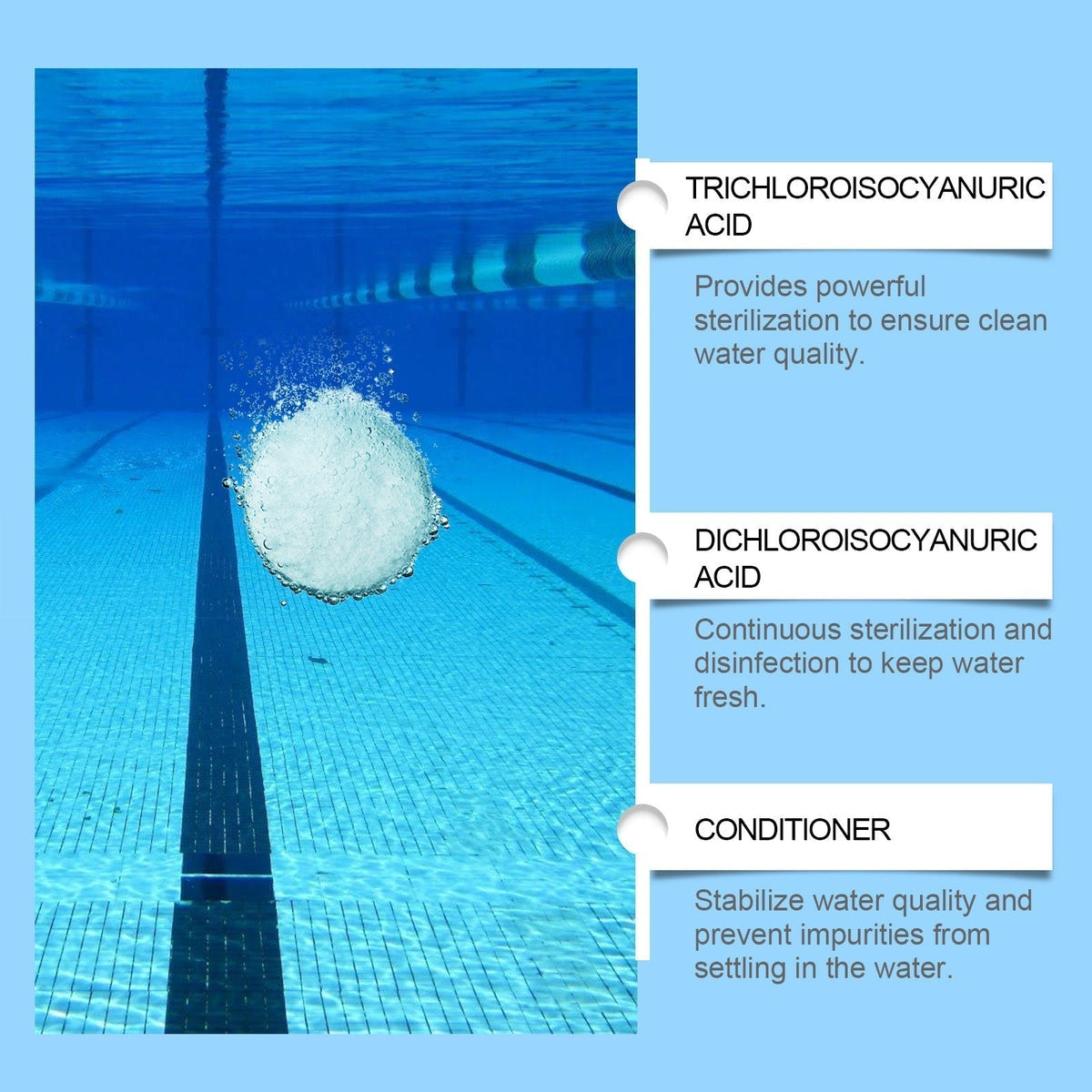 💧Pool-Reinigungstabletten für kristallklares Wasser