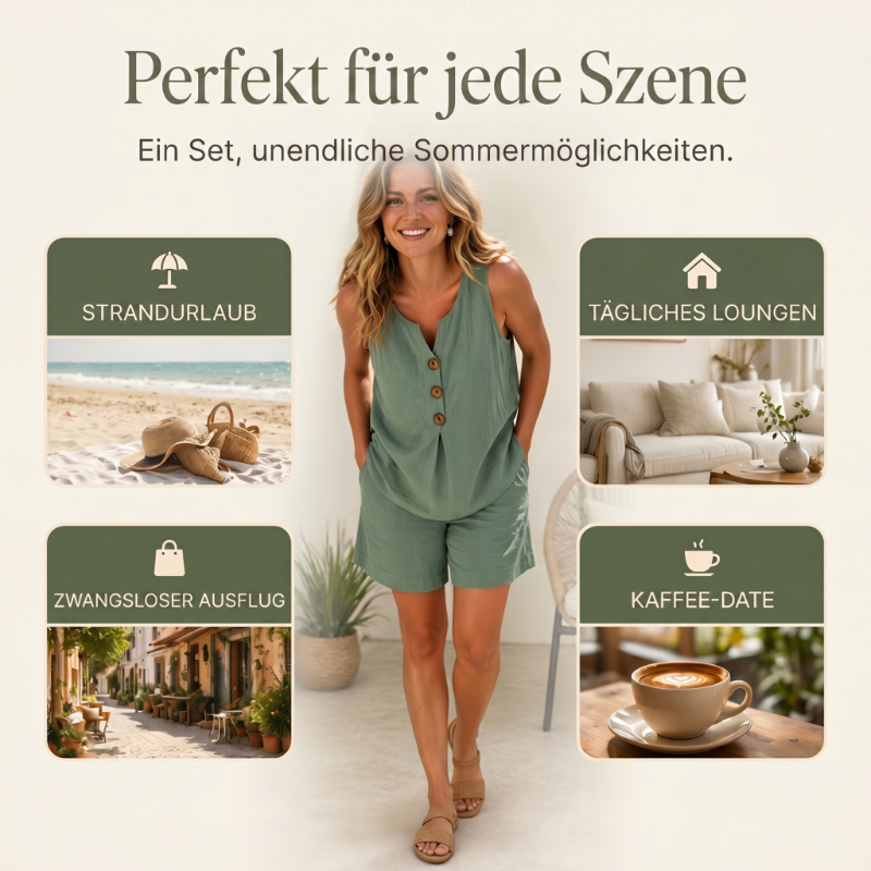 ✨ 2-teiliges Set – lockeres Oberteil & bequeme Hose – weicher Stoff, elastischer Bund & vielseitig kombinierbar – einzeln oder zusammen tragbar – für jeden Anlass geeignet