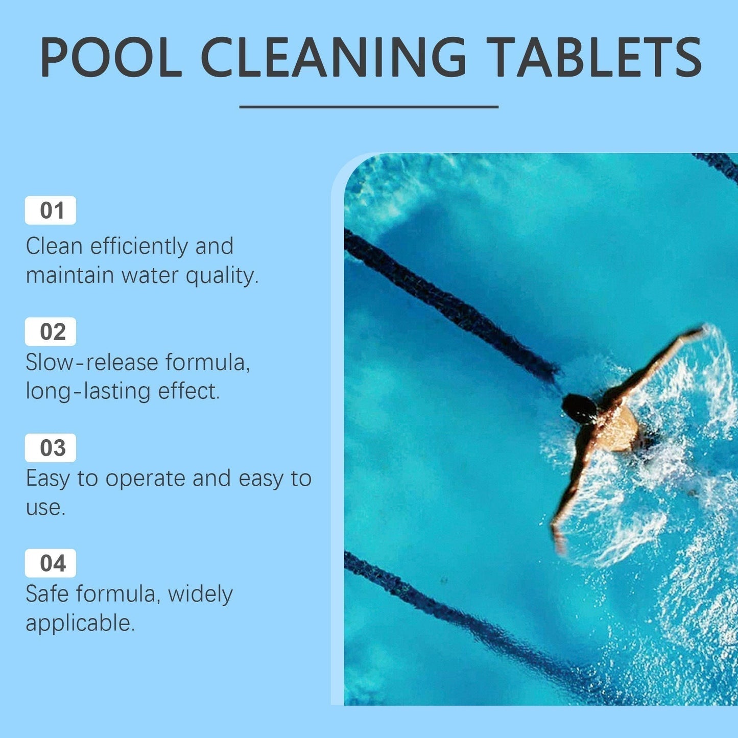 💧Pool-Reinigungstabletten für kristallklares Wasser
