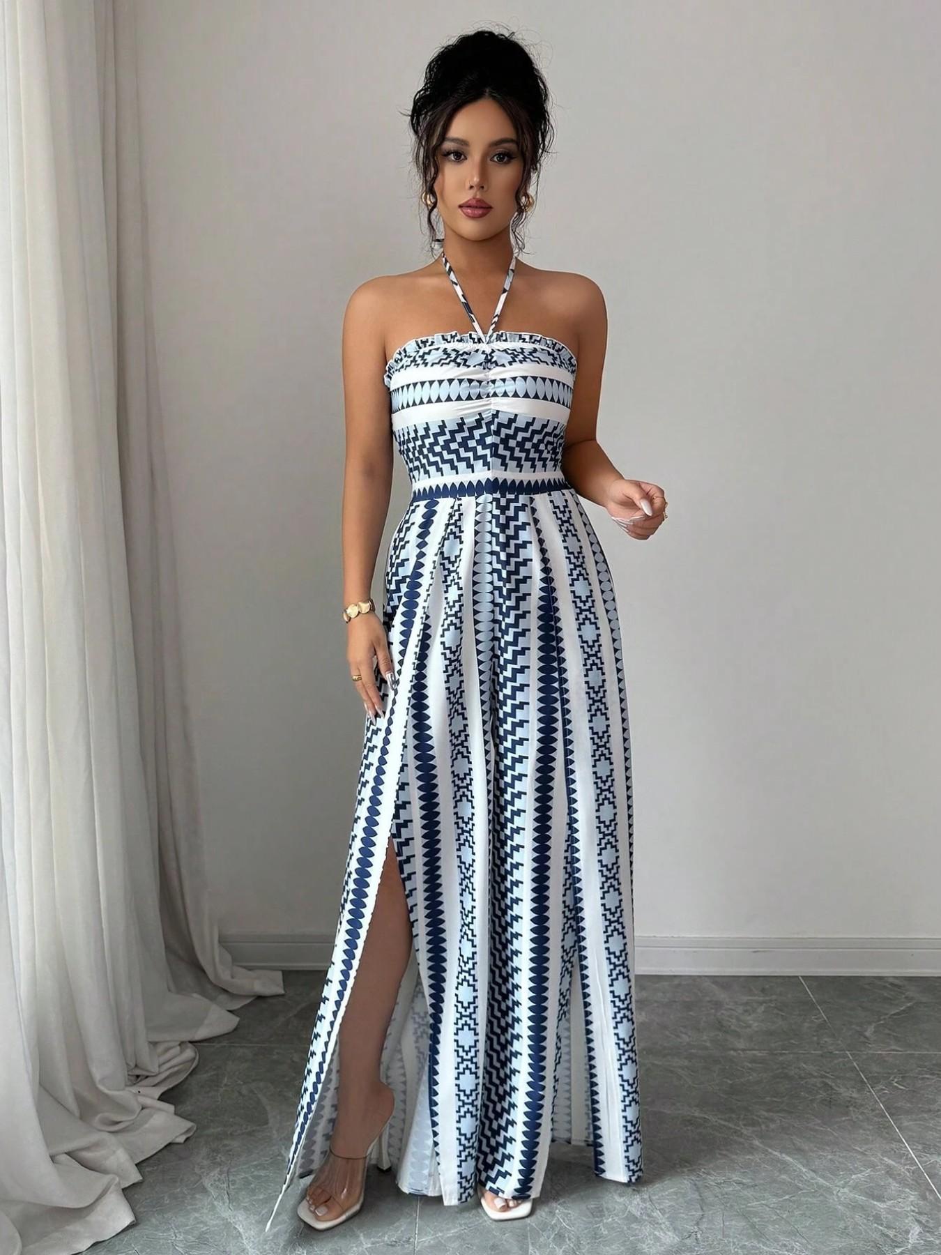 👗 50% RABATT! ✨ Damen Jumpsuit schulterfrei floral im Boho-Stil – Eleganter Sommer-Overall mit Bardot-Ausschnitt – Fließend, leicht & perfekt für Festivals, Strand oder romantische Sommerabende 🌸
