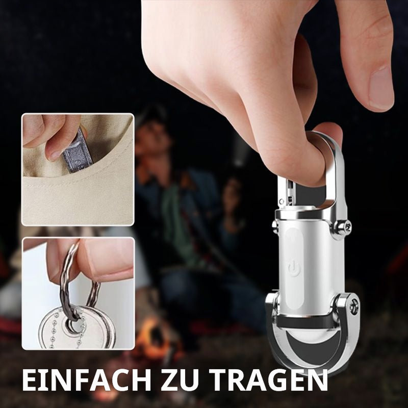📢📢50 % Rabatt!! ⏰🔦 1200LM Superhelle Mini-winzig, aber mit brutaler Helligkeit | Schlüsselanhänger-Wasserdicht, superhell, immer griffbereit 🏕️🤯