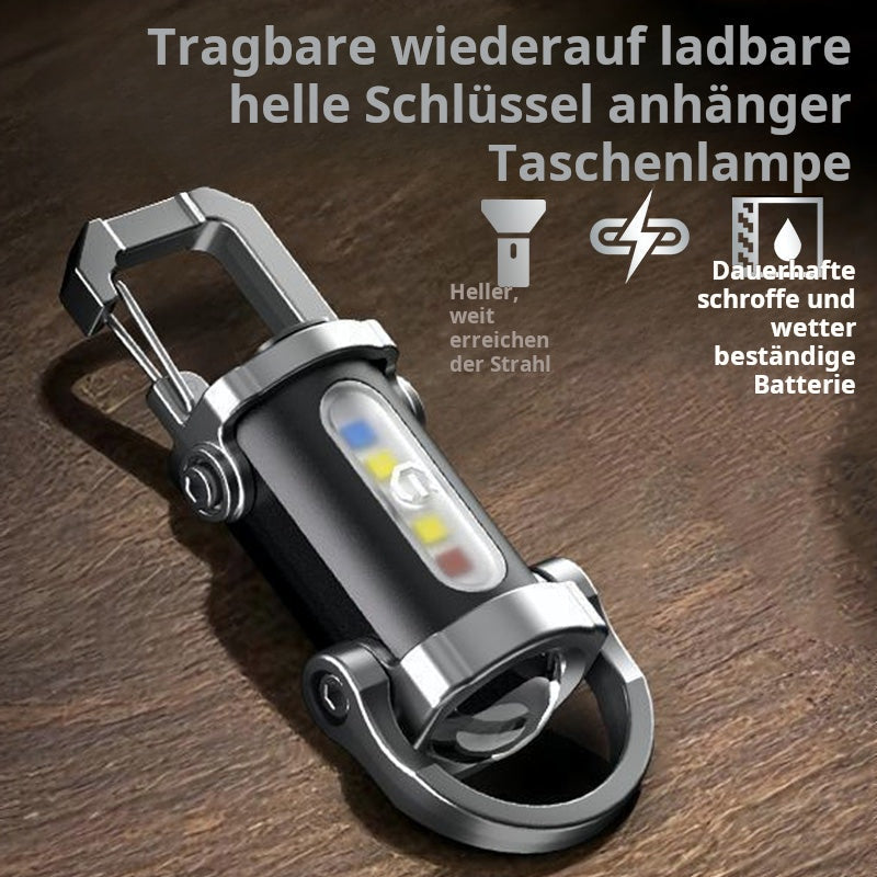 📢📢50 % Rabatt!! ⏰🔦 1200LM Superhelle Mini-winzig, aber mit brutaler Helligkeit | Schlüsselanhänger-Wasserdicht, superhell, immer griffbereit 🏕️🤯