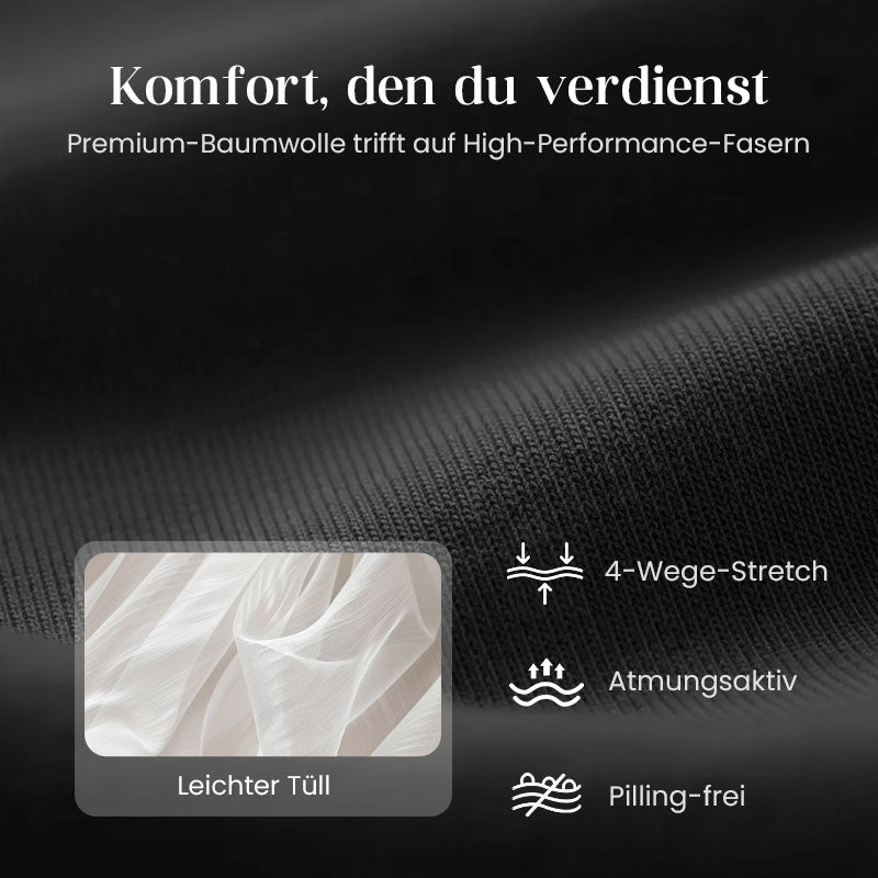 Damen zweiteiliges Set: Langarm-Oberteil und ärmelloses Kleid