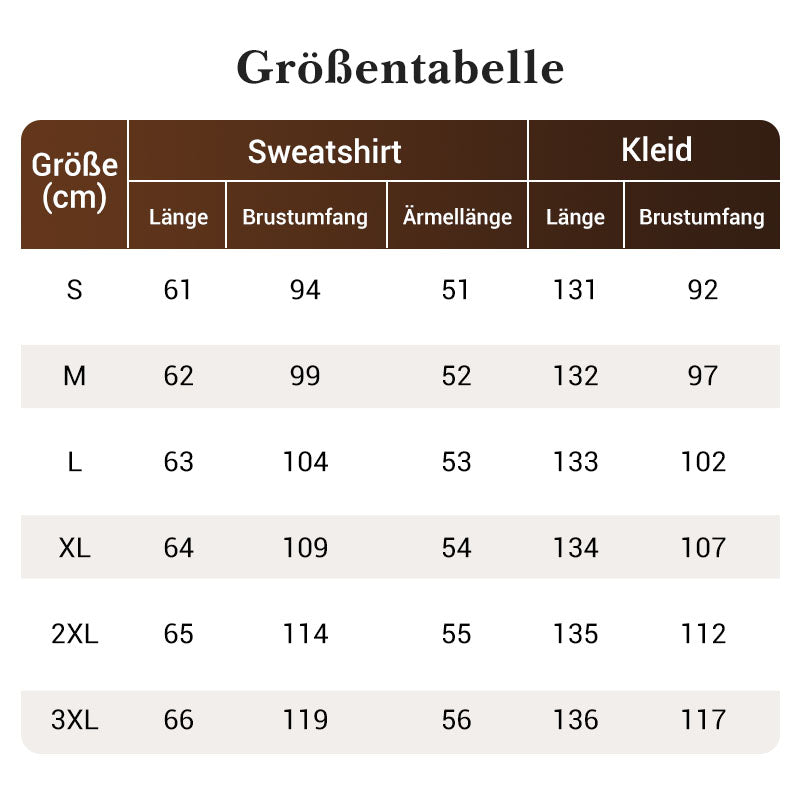 Damen zweiteiliges Set: Langarm-Oberteil und ärmelloses Kleid