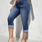 Caprihose für Damen aus Stretch-Denim in Slim-Fit-Passform