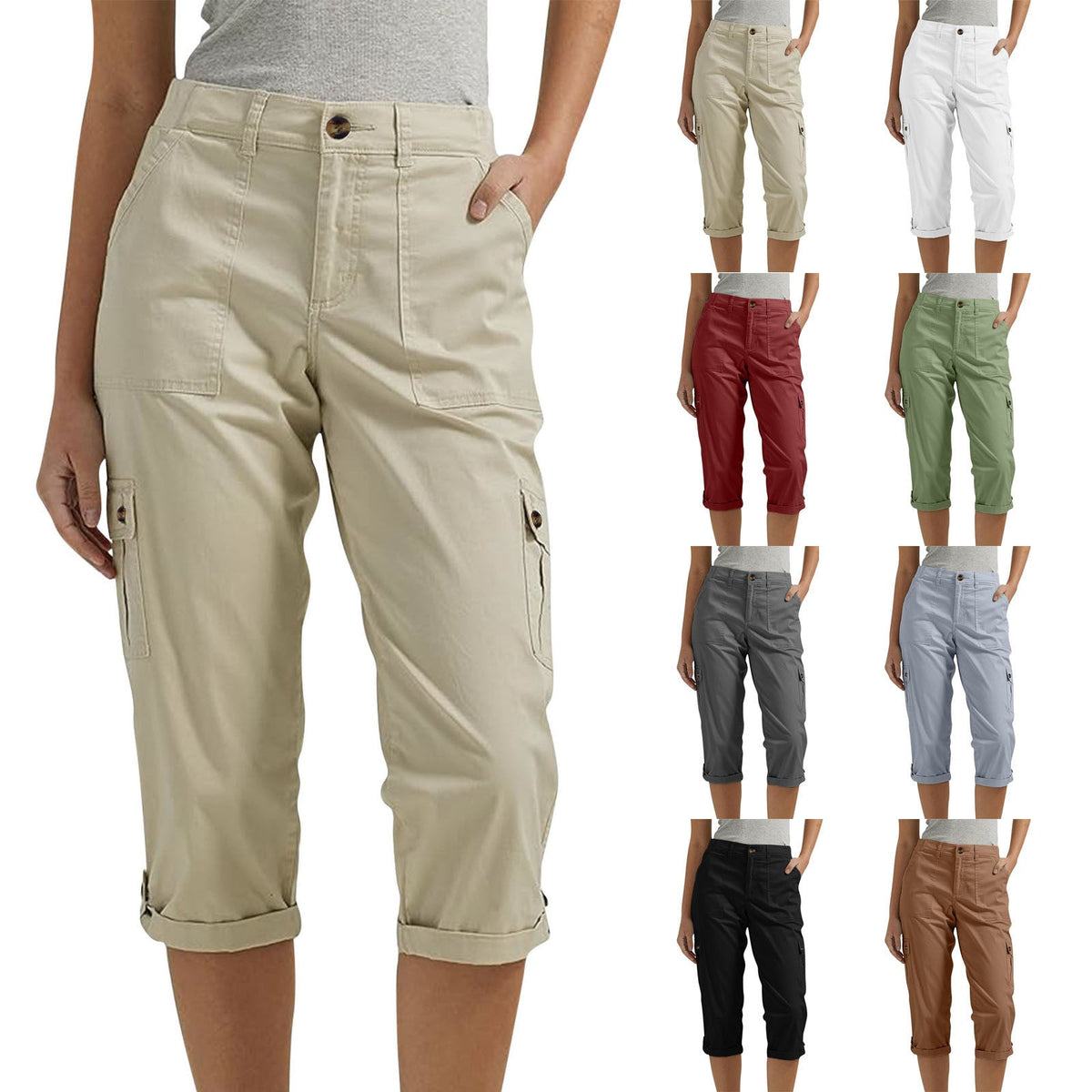 🔥 Hot Sale 🔥Hochelastische Freizeitshorts mit mehreren Taschen für Damen