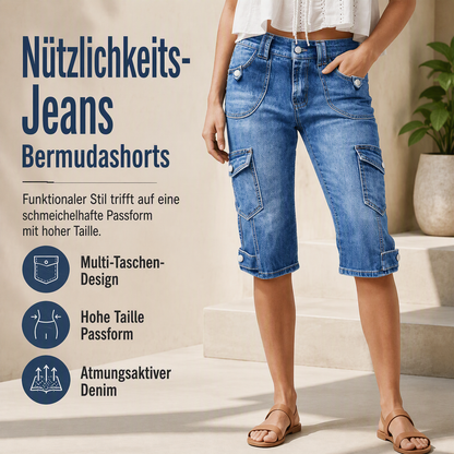 🔥50 % Rabatt 👖 Jeans-Cargo-Shorts – figurbetont & praktisch ✨