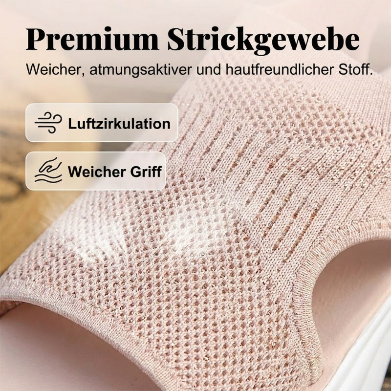 Atmungsaktive Plateau-Sandalen aus Mesh für Damen