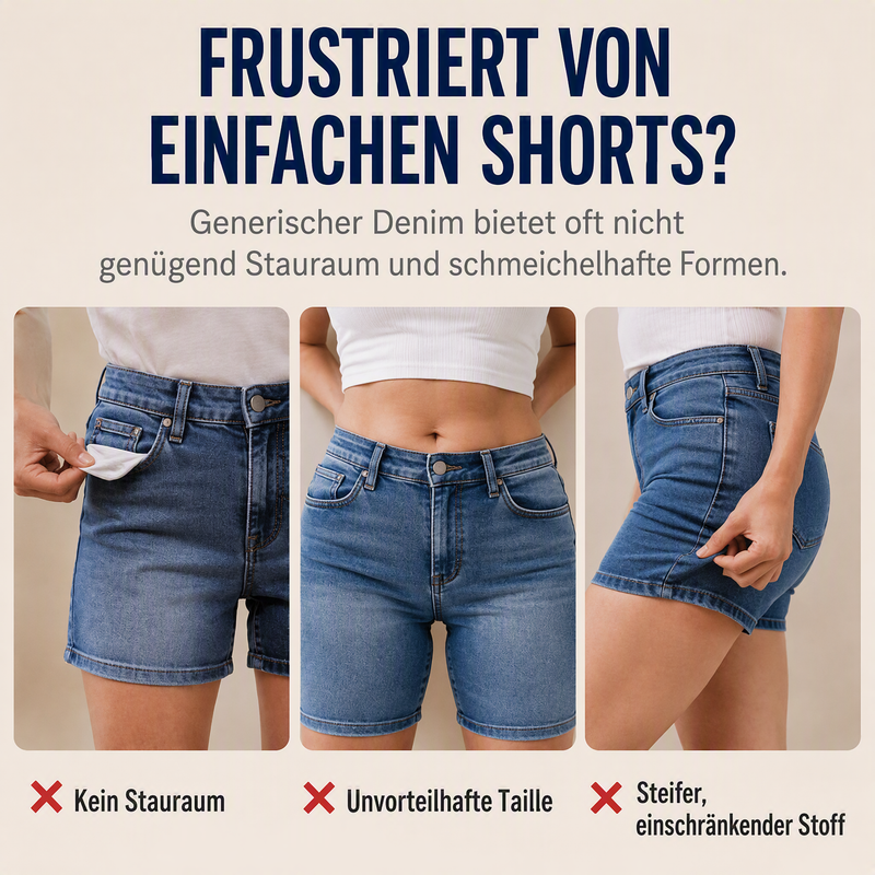🔥50 % Rabatt 👖 Jeans-Cargo-Shorts – figurbetont & praktisch ✨