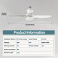🔥Letzter Tag: 48% Rabatt!⏰🍃 Intelligenter Deckenventilator mit Licht, RGB-Beleuchtung und Bluetooth-Lautsprecher♨️❄️