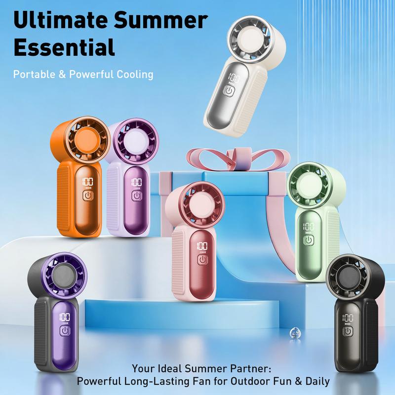 🌀Nur 13.8€ diesen Sommer!!!💨Mini-Handventilator mit LED-Anzeige –👍5-stufiger Turbo-Ventilator im Taschenformat.✨Über USB aufladbar, schnelle Kühlung für Reisen und beim Schminken. Das perfekte Geschenk.  Tragbare Kühlung