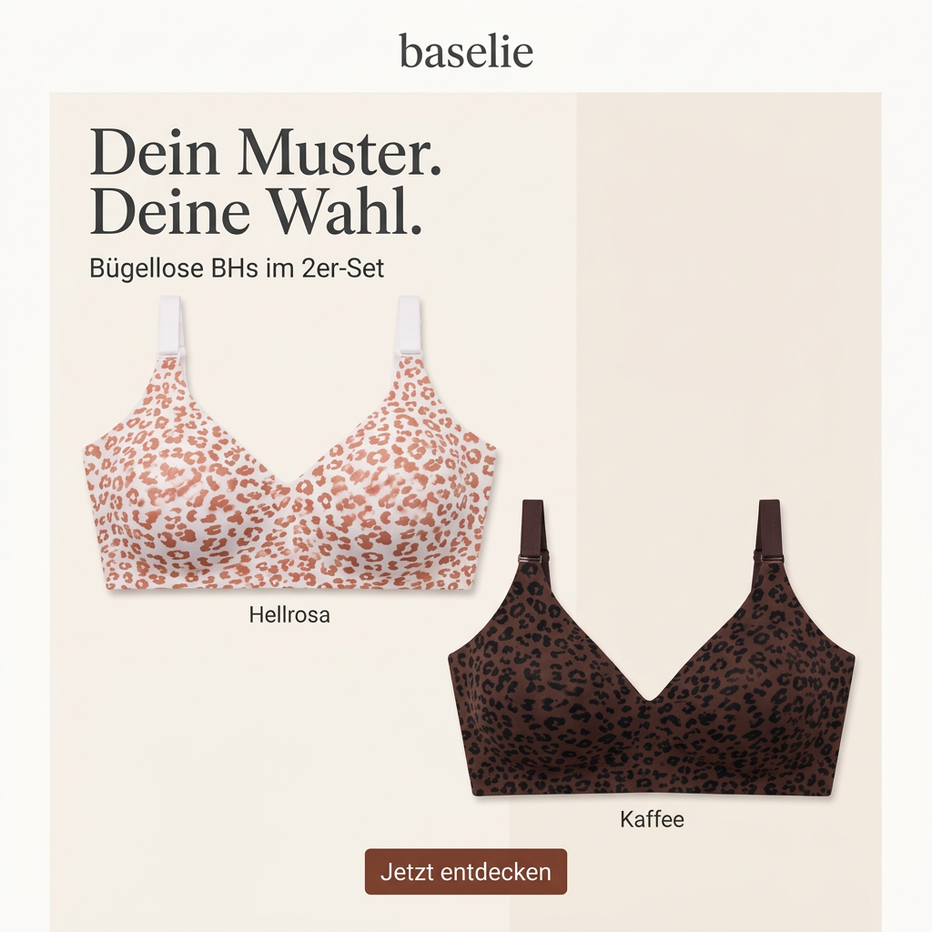 ✨Neu Eingetroffen! Bügelloser BH mit Leopardenmuster und verstellbaren Trägern