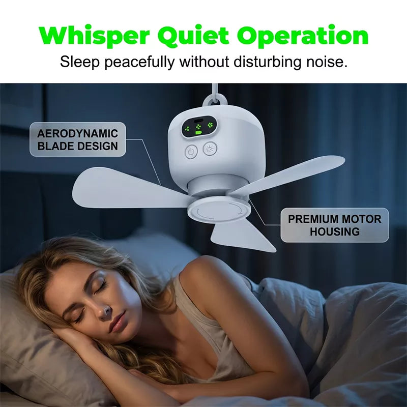 ⏰ Zeitlich begrenztes Angebot: 50% RABATT auf wiederaufladbaren Deckenventilator mit LED! 🌬️✨