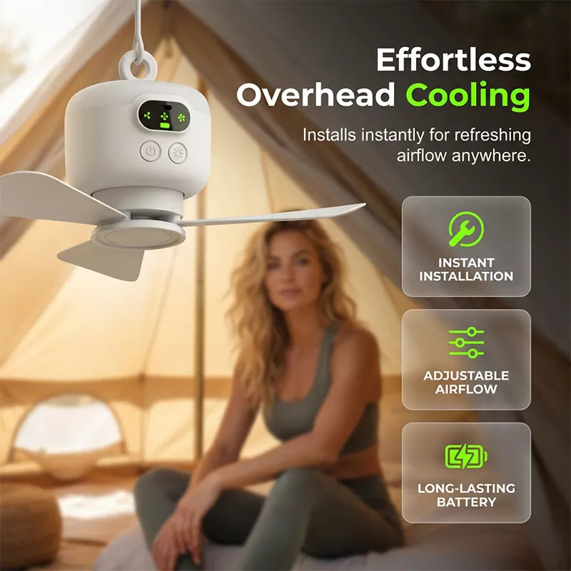 ⏰ Zeitlich begrenztes Angebot: 50% RABATT auf wiederaufladbaren Deckenventilator mit LED! 🌬️✨