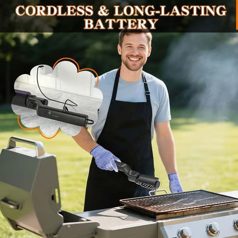 Kabelloser Elektrischer Grillbürstenreiniger – Tiefenreinigung, Schnellwechsel-Bürste & 2600mAh Akku 🔋🍖