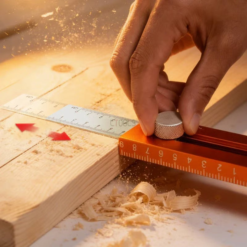 📏 50% RABATT! 🔧 Multifunktionales Markier-Lineal mit Wasserwaage – Präzises Anzeichnen, integrierte Libelle & ideal für Holzarbeiten, Fliesenlegen und DIY-Projekte 🛠️