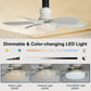🔥Letzter Tag: 48% Rabatt!⏰🍃 Intelligenter Deckenventilator mit Licht, RGB-Beleuchtung und Bluetooth-Lautsprecher♨️❄️