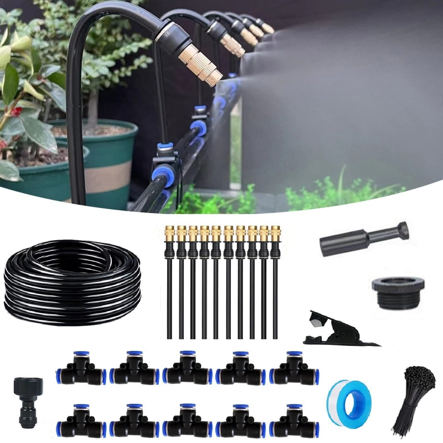 🔥Letzter Tag 49 % Rabatt✨🌱360° Gebogenes Garten-Automatik-Bewässerungssystem