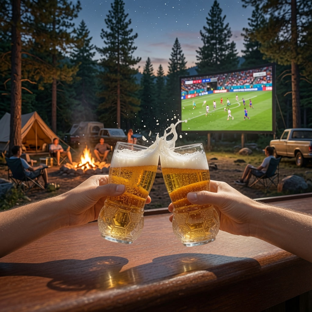 Fußballförmiges Craft-Bierglas