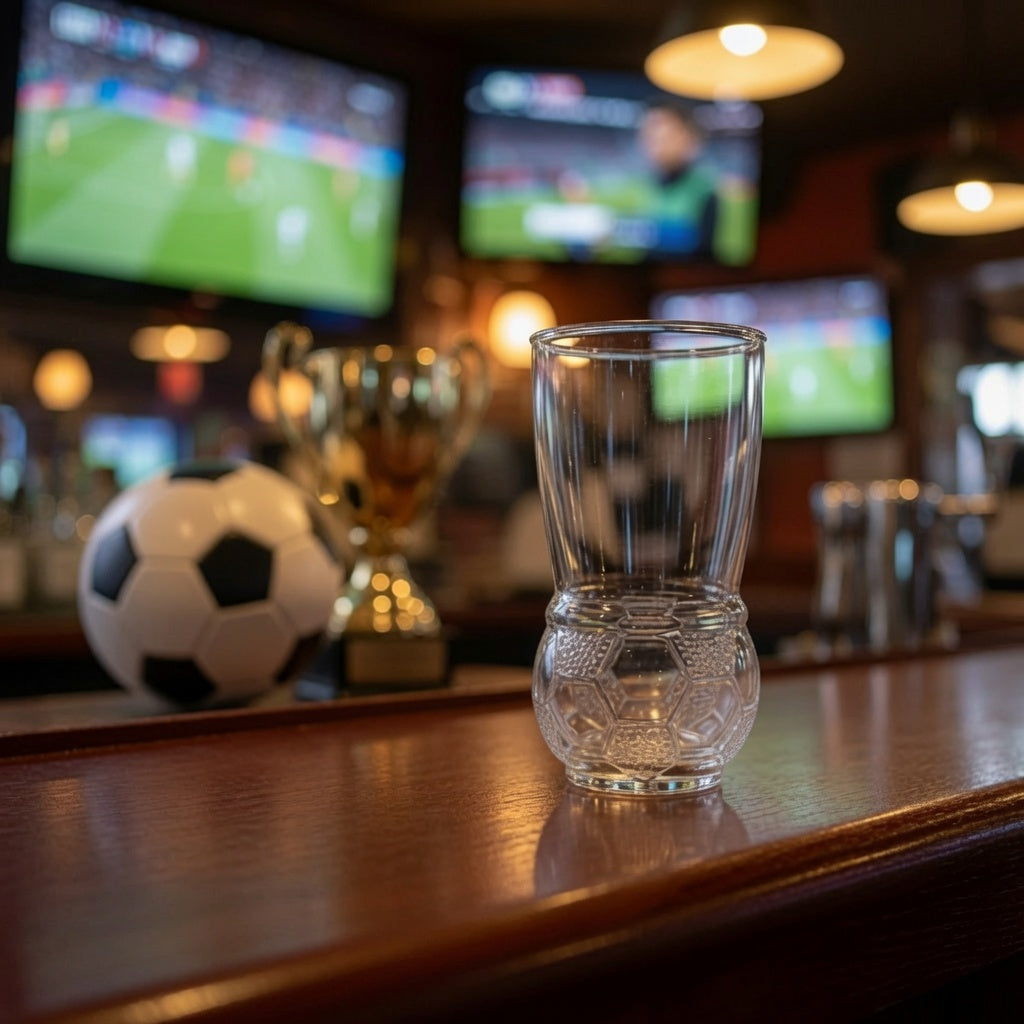 Fußballförmiges Craft-Bierglas
