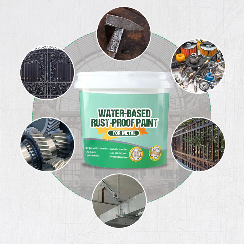 Wasserbasierte Rostschutzfarbe für Metall mit Werkzeugen