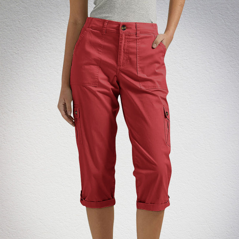 🔥 Hot Sale 🔥Hochelastische Freizeitshorts mit mehreren Taschen für Damen