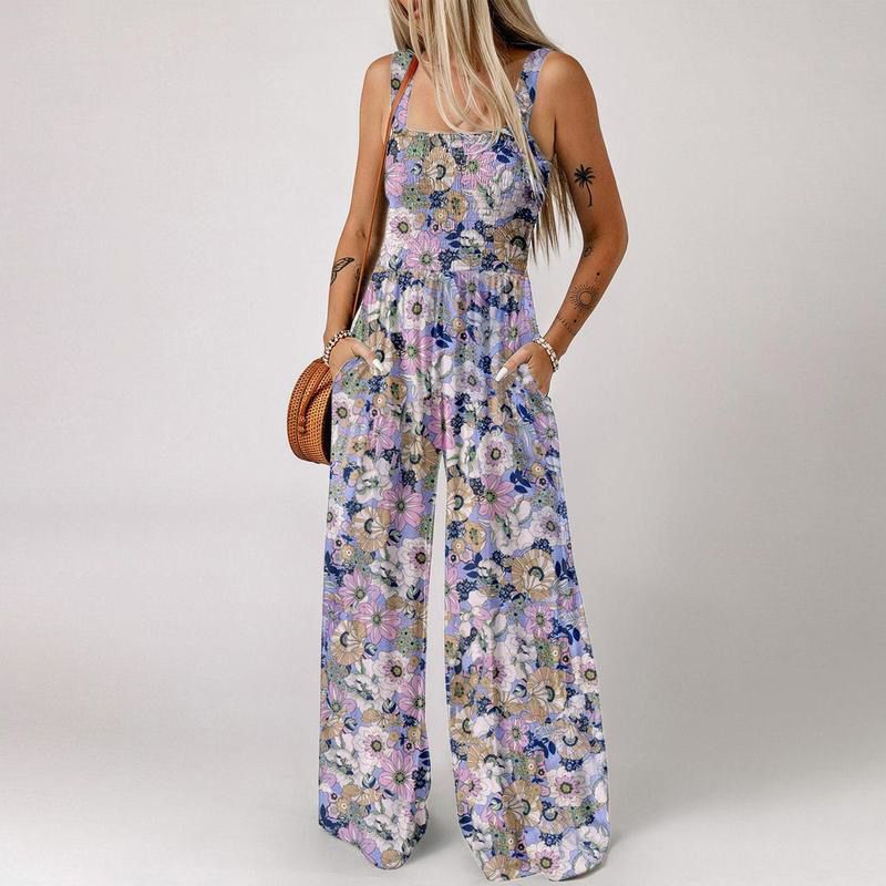 👗 60% RABATT! 🌸 Damen Ärmelloser Jumpsuit – Weitbein, Elastischer Bund & Praktische Taschen, Perfekt für Sommer & Freizeit 💃