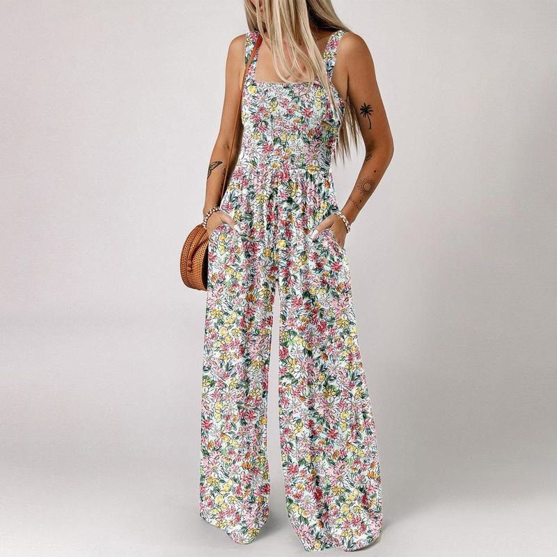 👗 60% RABATT! 🌸 Damen Ärmelloser Jumpsuit – Weitbein, Elastischer Bund & Praktische Taschen, Perfekt für Sommer & Freizeit 💃