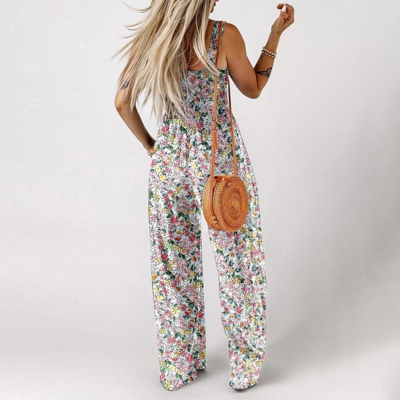 👗 60% RABATT! 🌸 Damen Ärmelloser Jumpsuit – Weitbein, Elastischer Bund & Praktische Taschen, Perfekt für Sommer & Freizeit 💃